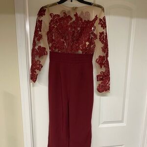 Elegant Sheer Embroidered Jumpsuit